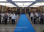 Kapolri Jenderal Polisi Drs. Listyo Sigit Prabowo, M.Si., melepas 700 buruh terdampak PHK untuk bekerja di tempat baru. Kapolri Jenderal Polisi Drs. Listyo Sigit Prabowo, M.Si., melepas 700 buruh terdampak PHK untuk bekerja di tempat baru.