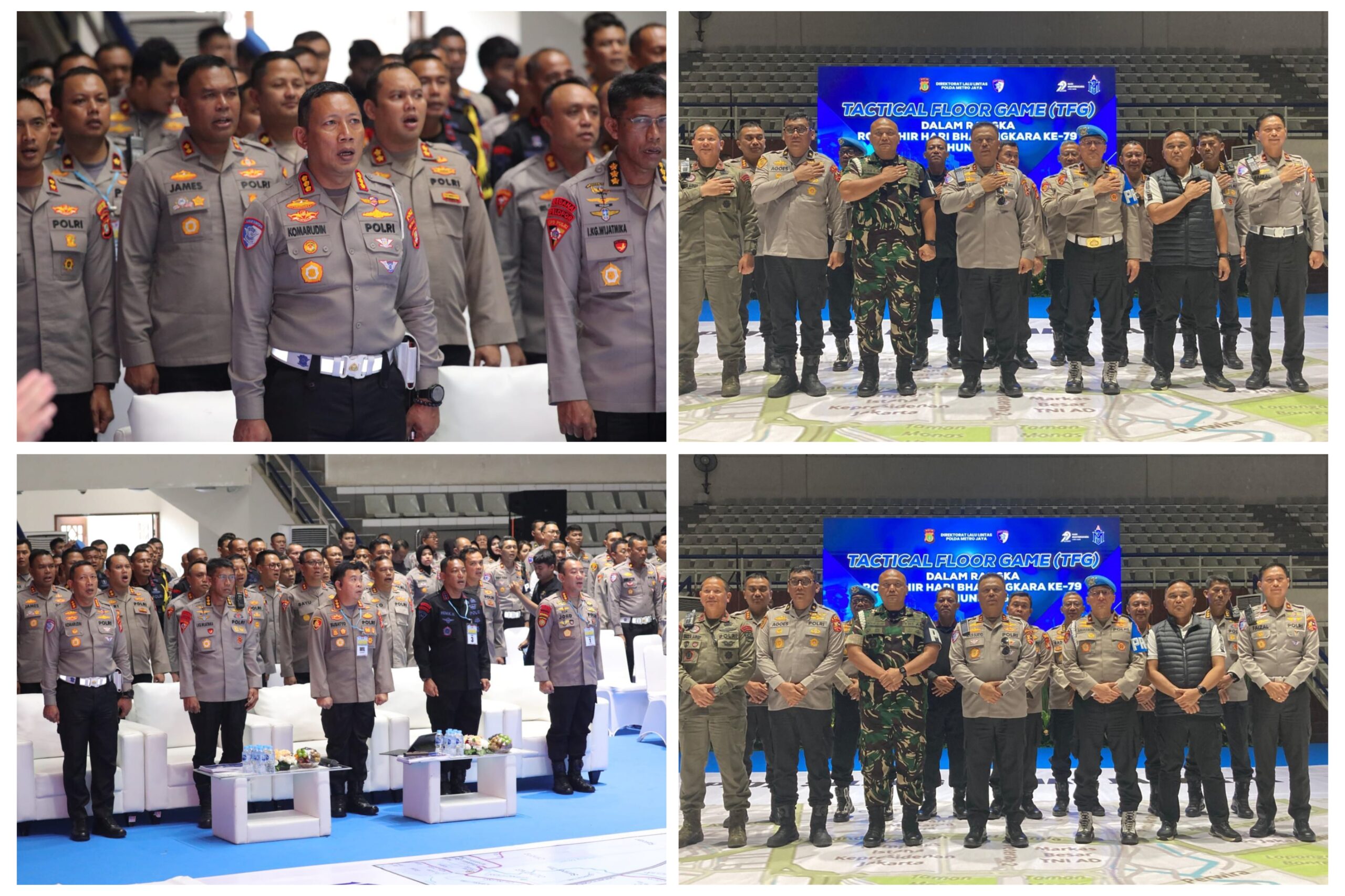Polri Gelar Tactical Floor Game Jelang HUT Bhayangkara ke-79, 5.800 Personel Disiagakan untuk Amankan Monas