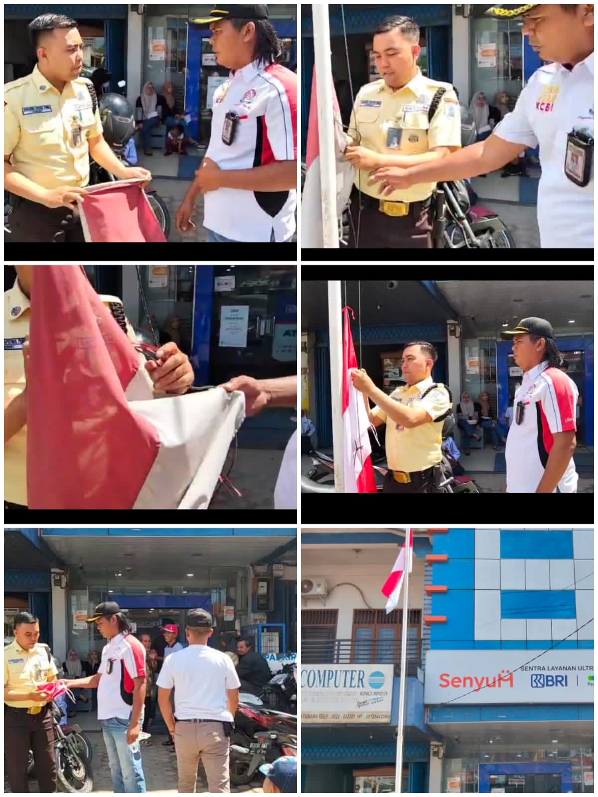 Bendera Kusam Berkibar di BRI Unit Kebun Kopi, Ketua KCBI Batu Bara Ganti dengan Bendera Baru