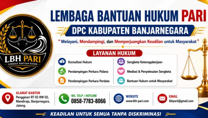 LBH PARI Kini Hadir di Mandiraja Banjarnegara Dan Siap Layani Bantuan Hukum Gratis