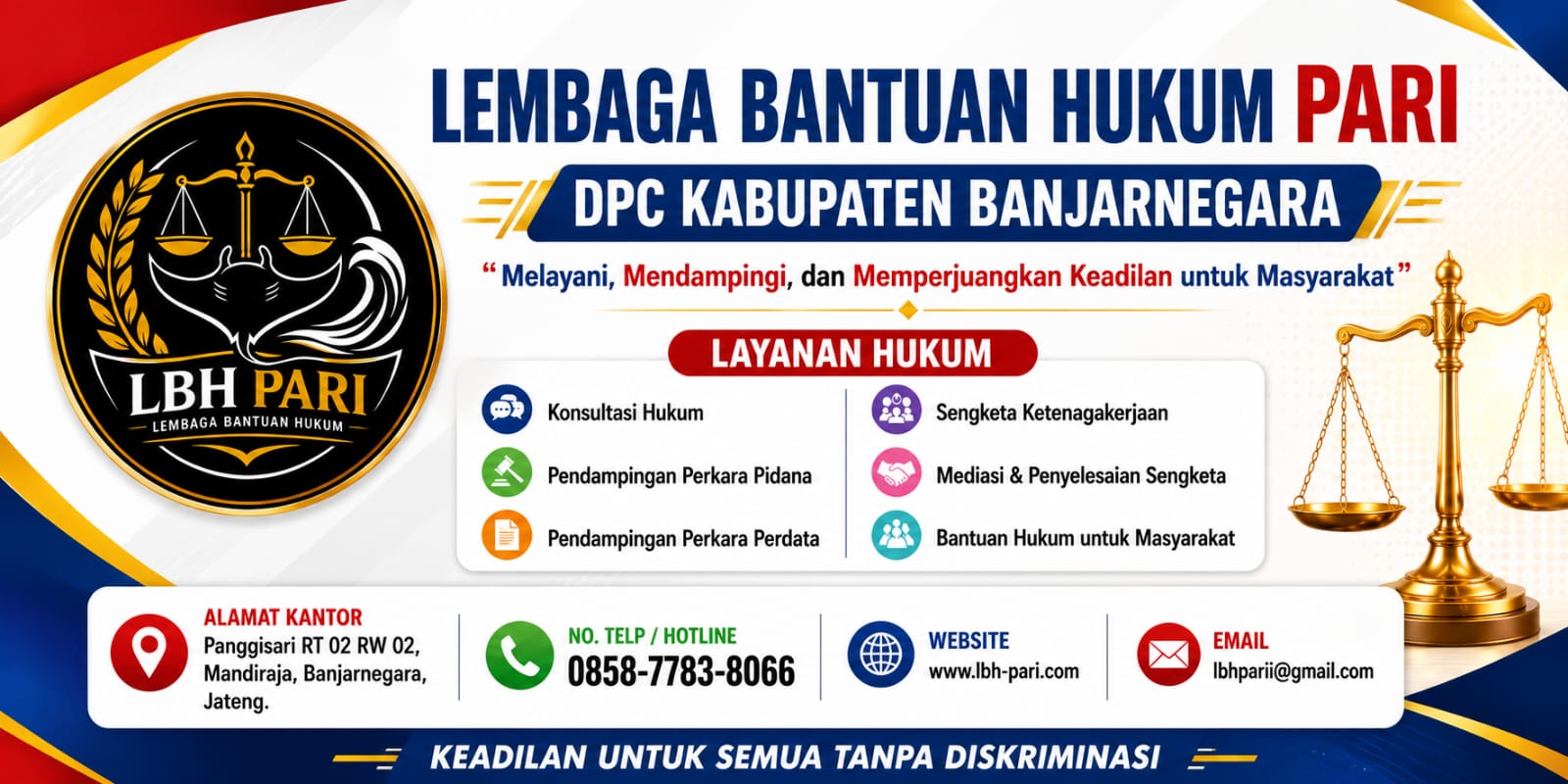 LBH PARI Kini Hadir di Mandiraja Banjarnegara Dan Siap Layani Bantuan Hukum Gratis