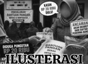 Viral !! Di Duga Pembagian Beras Bansos Di pungut Dua Puluh Ribu Rupiah Per KPM Oleh Oknum RT  Desa Sindang Mulya