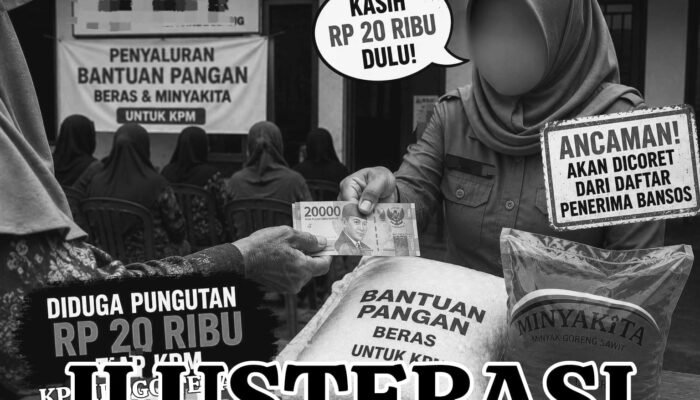 Viral !! Di Duga Pembagian Beras Bansos Di pungut Dua Puluh Ribu Rupiah Per KPM Oleh Oknum RT  Desa Sindang Mulya